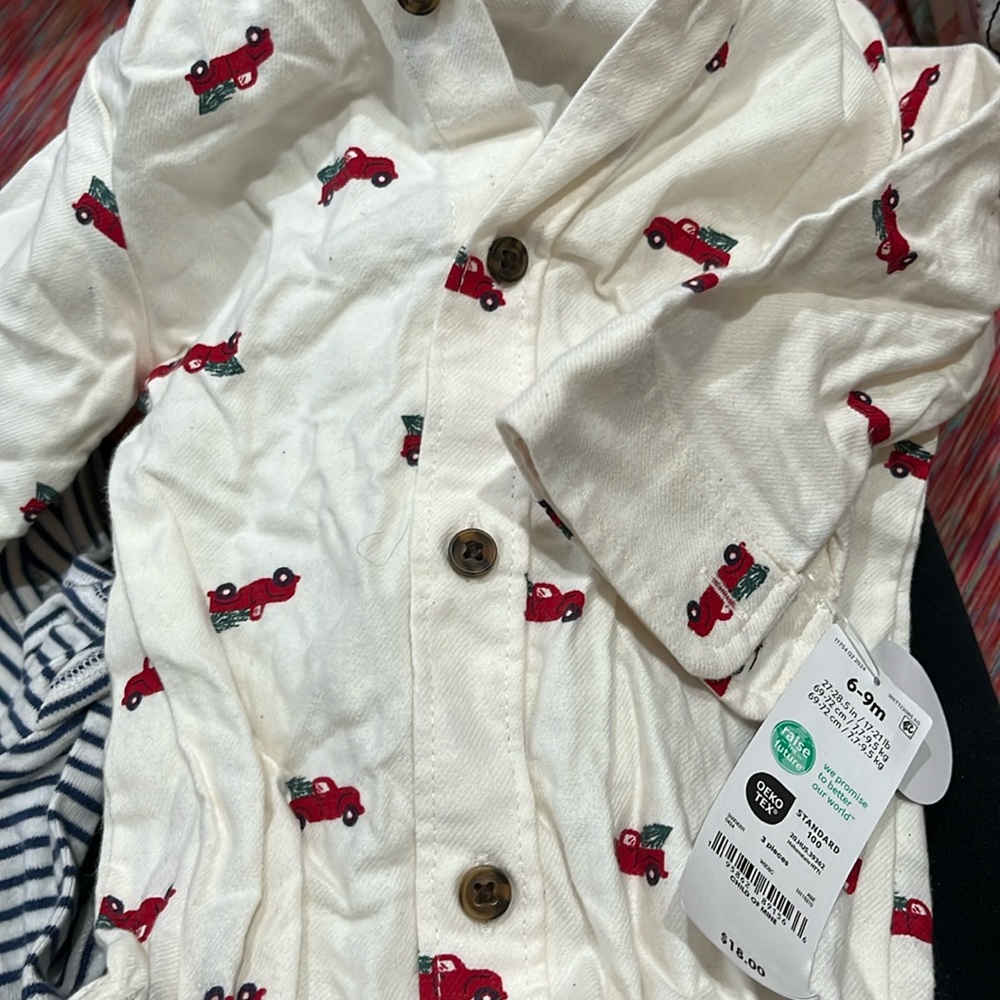 6-9 baby carters shirt and pants set (NWT)
